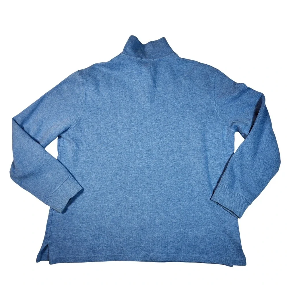 Polo Ralph Lauren‎ Men's Blue 1/4 Zip Pullover Sweater Embroidered Pony XL Mint
